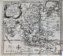 「地理学者トーマス・ジェフェリーズによる最新の発見に基づいて描かれた東インド図」（『ジェントルマンズ・マガジン1748年6月号』所収）