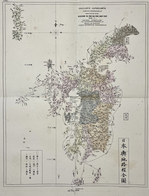 『日本輿地路程全図に基づく日本列島地図』