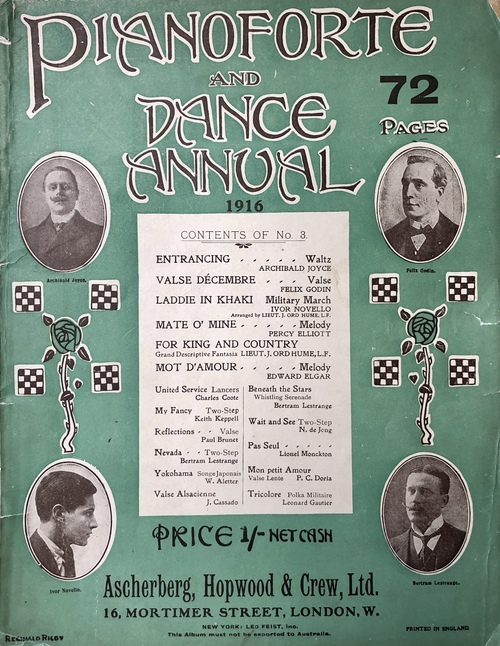 『ピアノとダンス年鑑（アレッター「ヨコハマ」収録）』（楽譜）