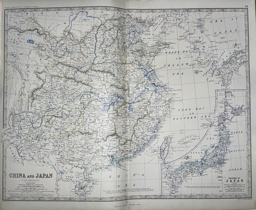 「中国と日本地図」