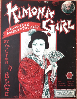 「キモノ（着物）の少女：日本の二拍子の行進曲」（楽譜）