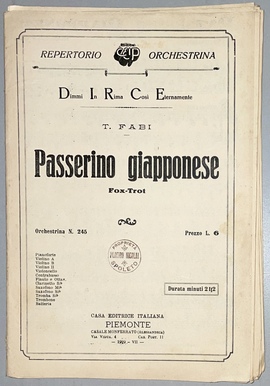 『日本の雀』（オーケストラ用楽譜）