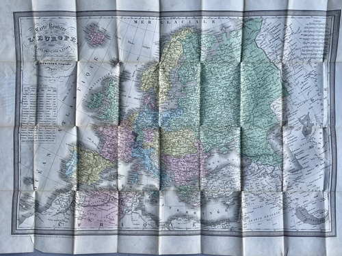 『平和条約に従い主要国を描いた青少年のためのヨーロッパ地図』