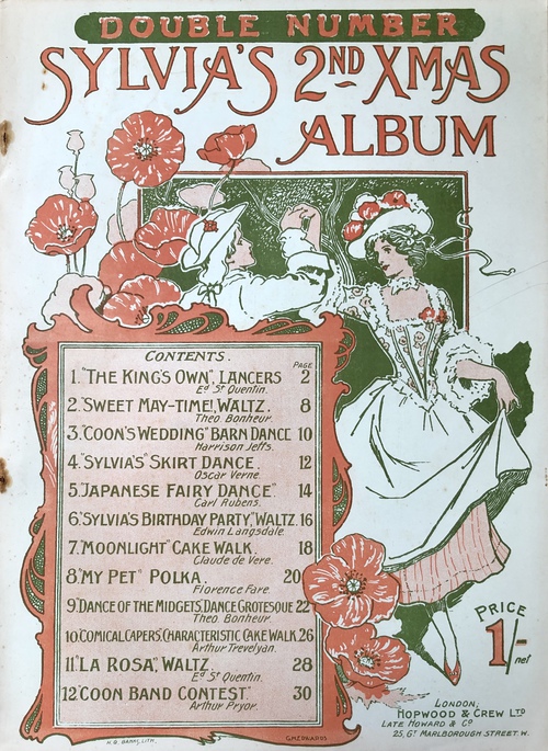 『シルヴィアの第二回クリスマスアルバム（ルーベンス「日本の妖精の舞」収録）』（楽譜）