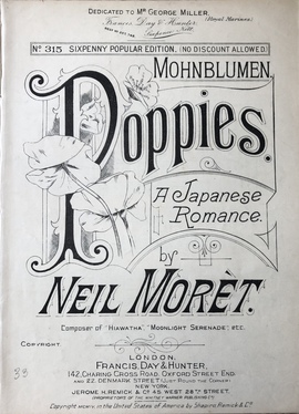 「ポピー：ある日本のロマンス」（楽譜）