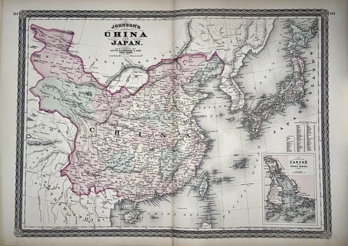 「ジョンソンによる中国と日本地図」