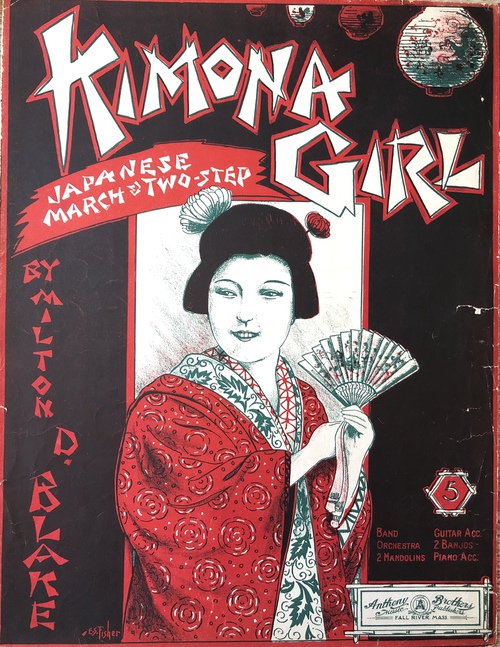 「キモノ（着物）の少女：日本の二拍子の行進曲」（楽譜）