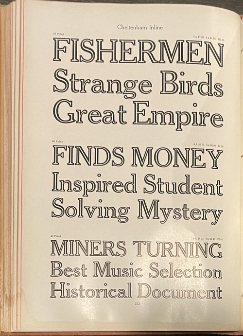 『アメリカの各種タイプ様式見本集』
