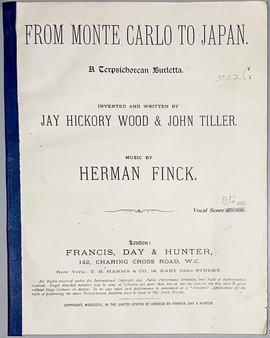 『モンテカルロから日本へ』（楽譜）