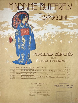 「ある晴れた日に：オペラ蝶々夫人第二幕より」（楽譜）