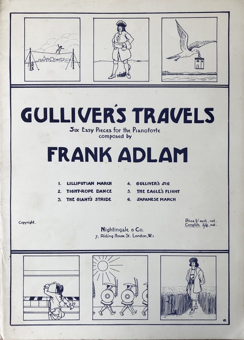 『ガリヴァー旅行記：ピアノのための6つの簡単な小曲集（「第6：日本のマーチ」含む）』（楽譜）