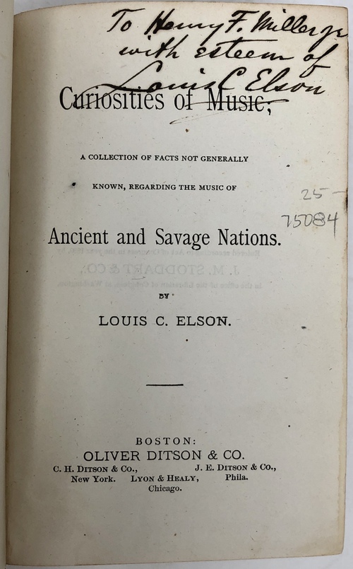 『好奇の音楽集：一般に知られていない古代、ならびに未開の国々の音楽についての事実集』