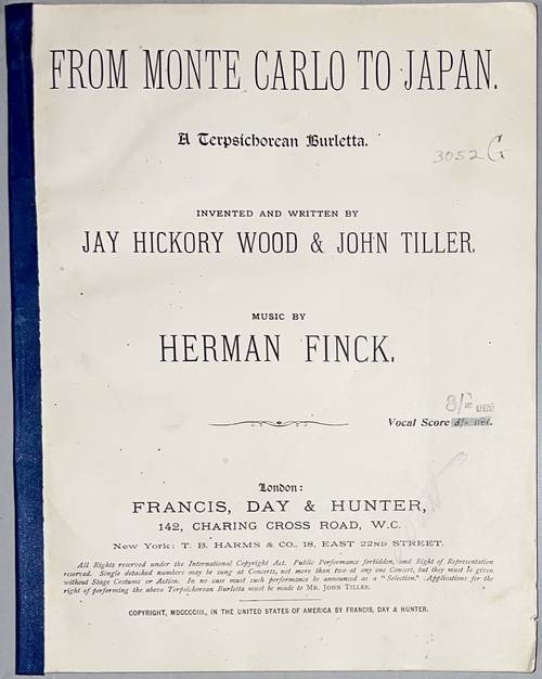 『モンテカルロから日本へ』（楽譜）