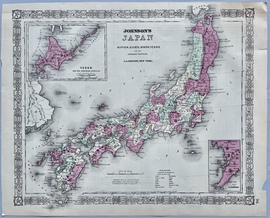 「（ジョンソンによる）日本図：本州、九州、四国、蝦夷、ならびに日本のクリル諸島」