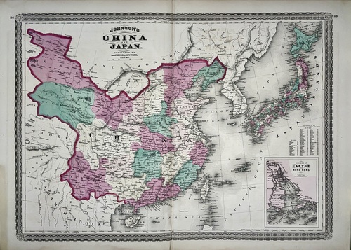 「ジョンソンによる中国と日本地図」