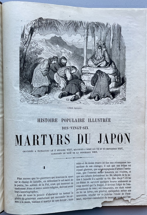 『1597年2月5日に長崎において磔刑に処せられ、1627年9月14日と15日にローマにおいて列福され、1862年6月の聖霊降臨祭である8日、日曜日に列聖された日本の26人の殉教者達の絵入物語』