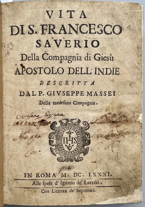 『インドの使徒であるイエズス会士、聖フランシスコ・ザビエルの生涯』