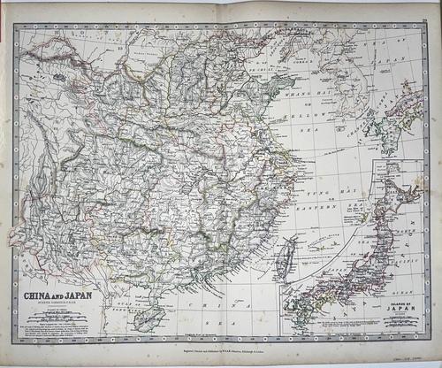 「中国と日本地図」